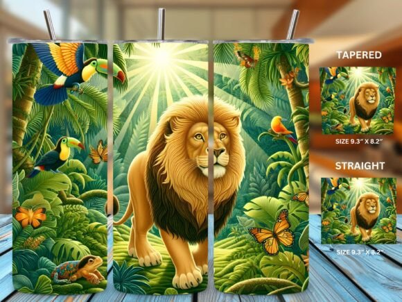 Download Jungle King Lion Tumbler Wrap - Premium Resources