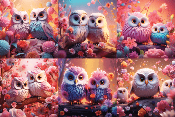 Download 3D Colorful Cute Owl Printable Images - Owl printable Collection