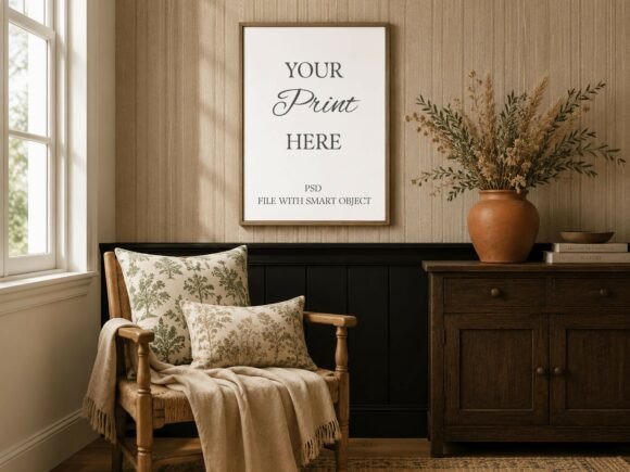 Download Wood Frame Mockup Vintage Poster Mockup - Poster mockup Collection